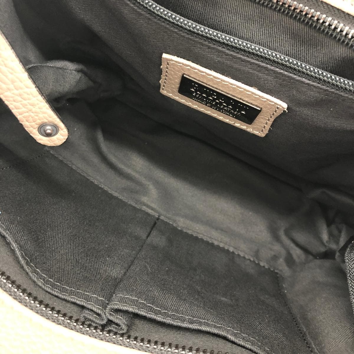 Ripani 2WAY Handbag Straw Material/Leather Greige Ladies 5