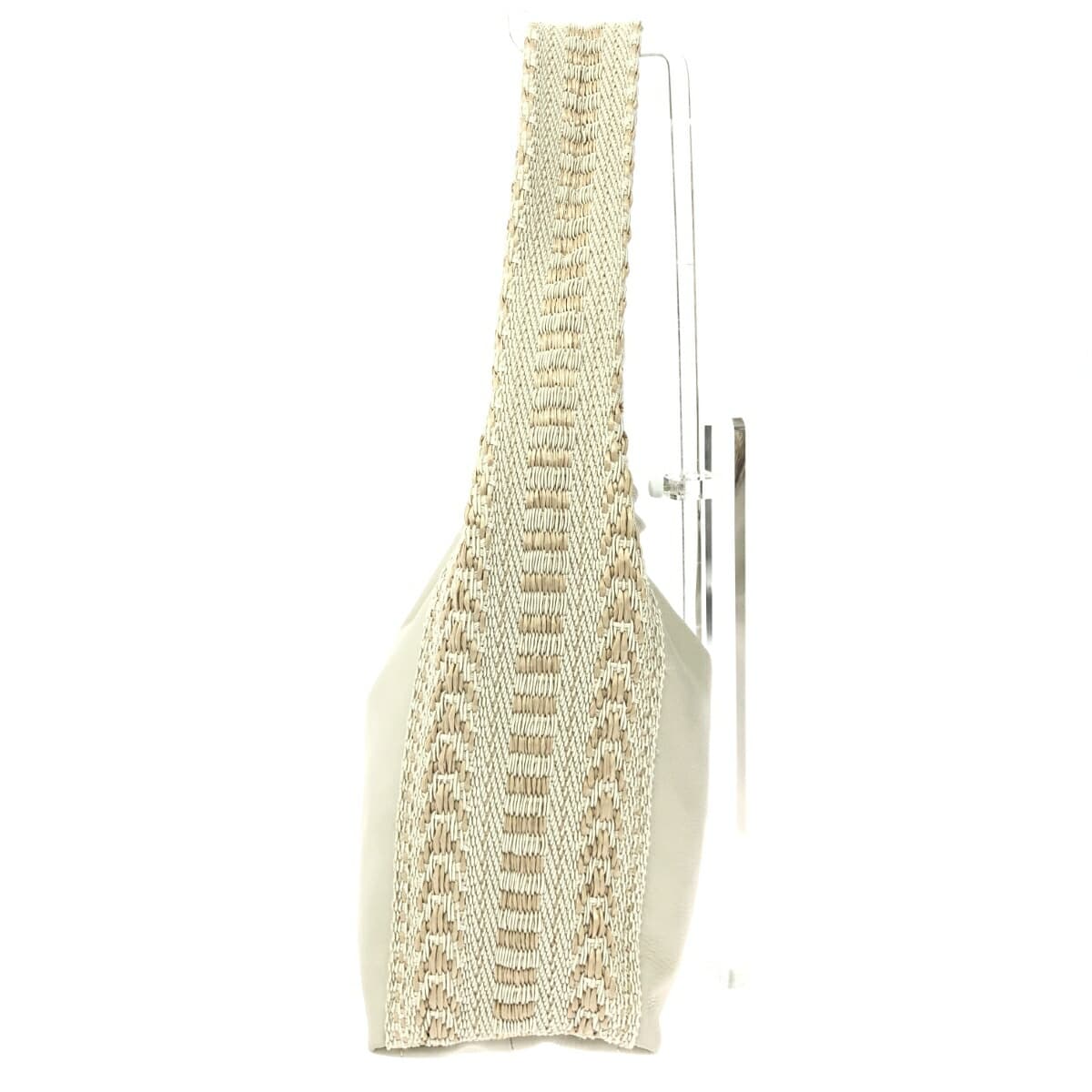 MARCO MASI Handbag Leather/Straw Material White Ladies 2