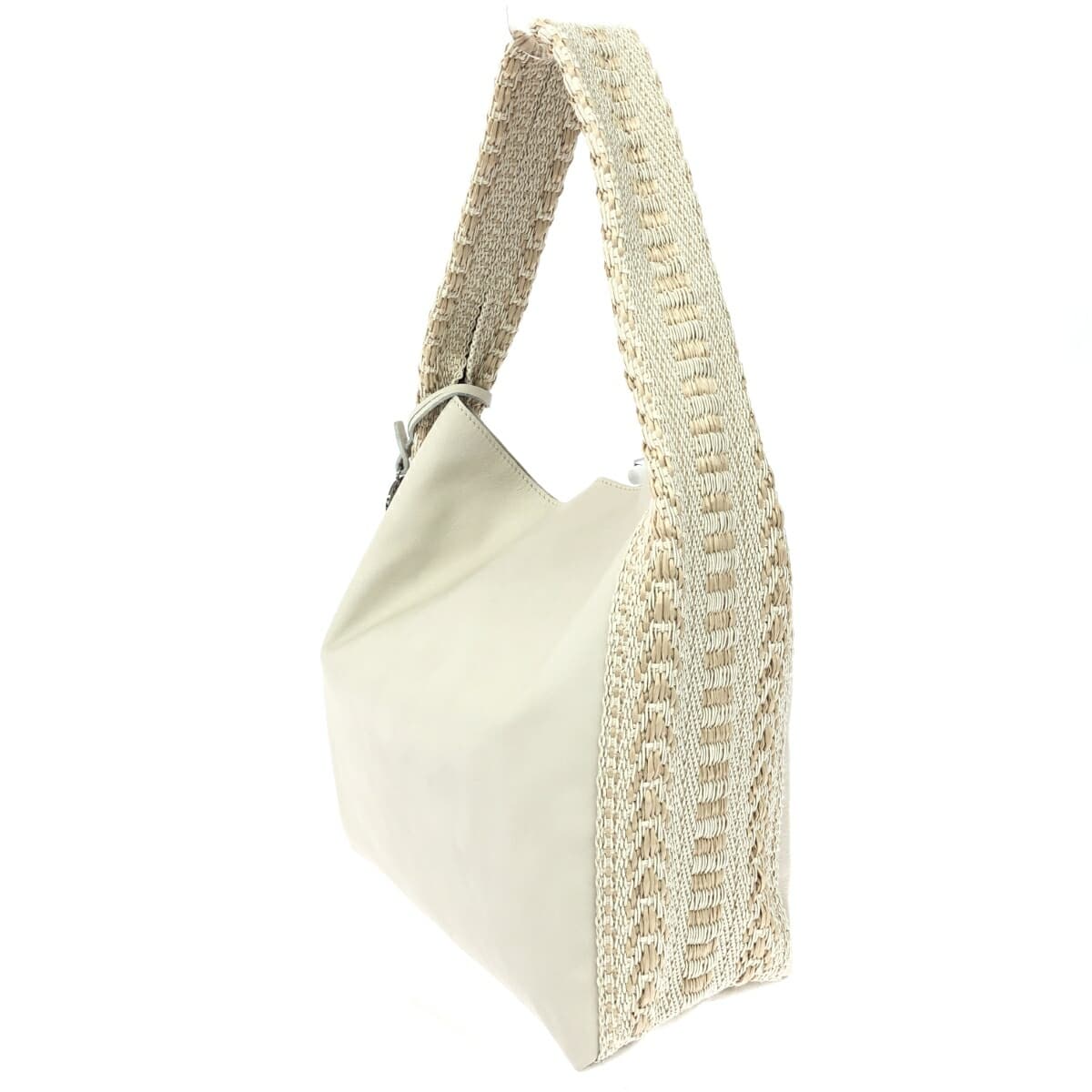 MARCO MASI Handbag Leather/Straw Material White Ladies 3