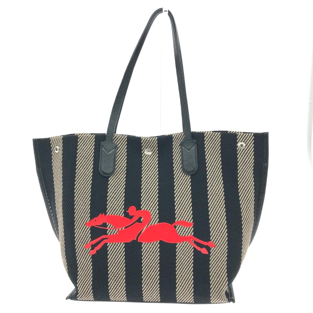 LONGCHAMP Longchamp Tote Bag / Roseau Essential Excellent Condition Black / Red / Beige Ladies