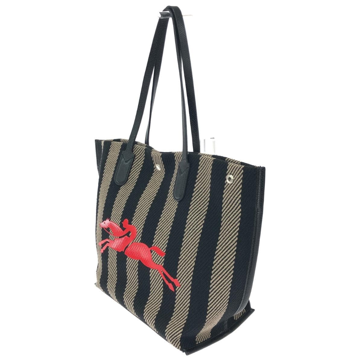 LONGCHAMP Longchamp Tote Bag / Roseau Essential Excellent Condition Black / Red / Beige Ladies 3