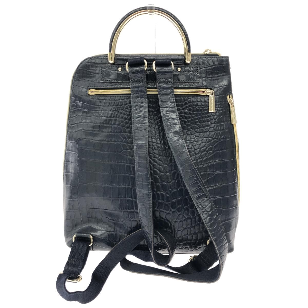 modaprincipe Backpack Leather Navy for Women 4