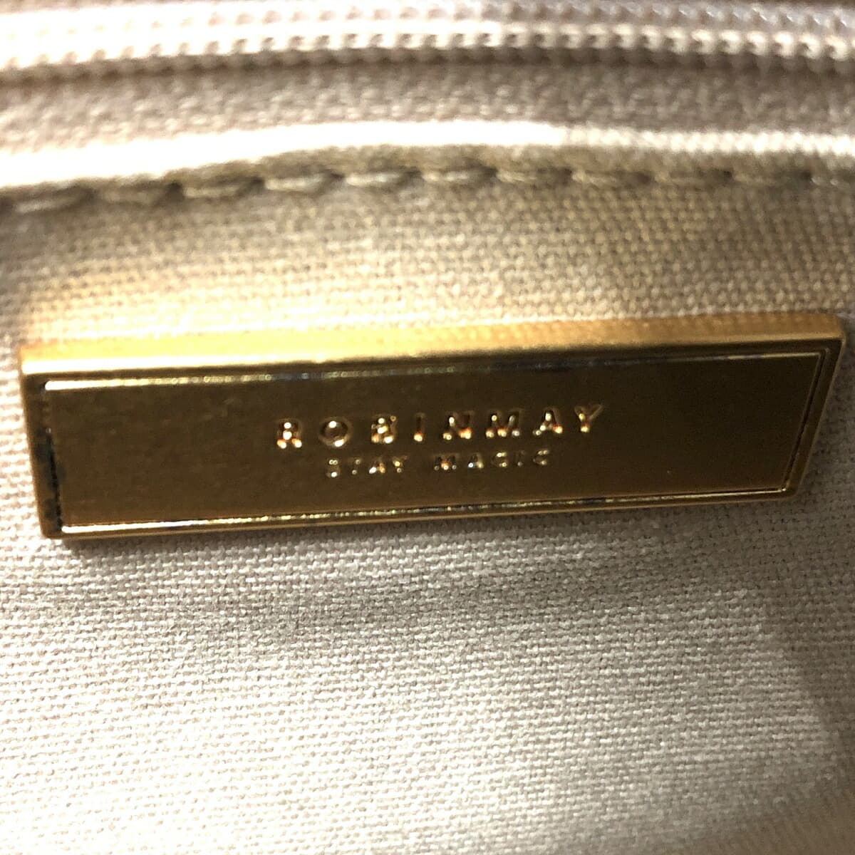 ROBINMAY 2WAY Bag with Canvas/Coin Case - Beige for Women 5