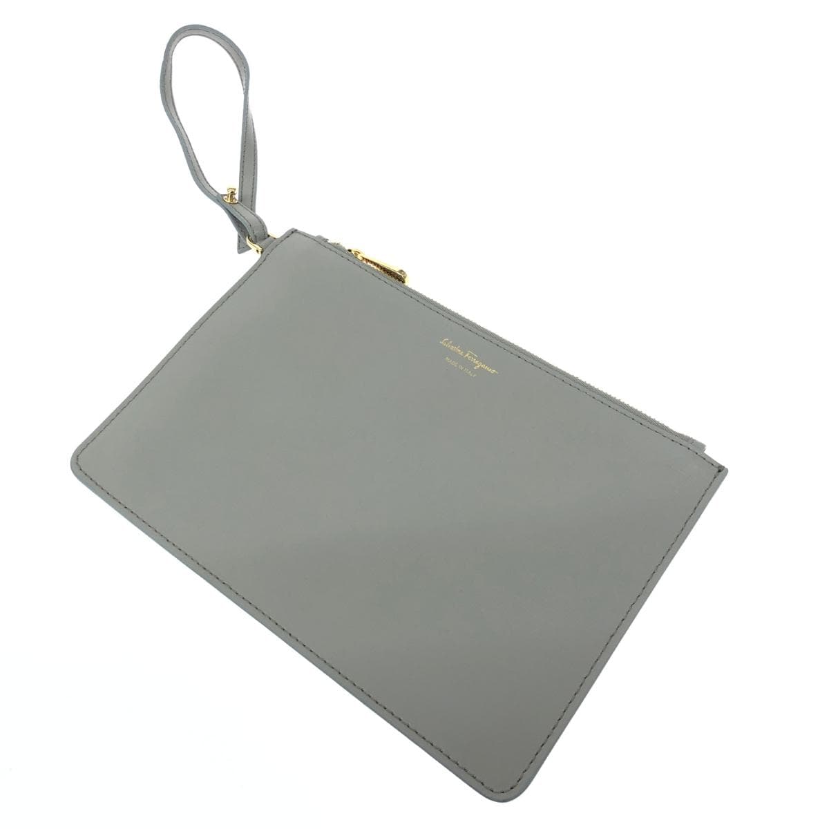 Salvatore Ferragamo Gancini/Tote Bag Excellent Condition Leather Gray Women's 8