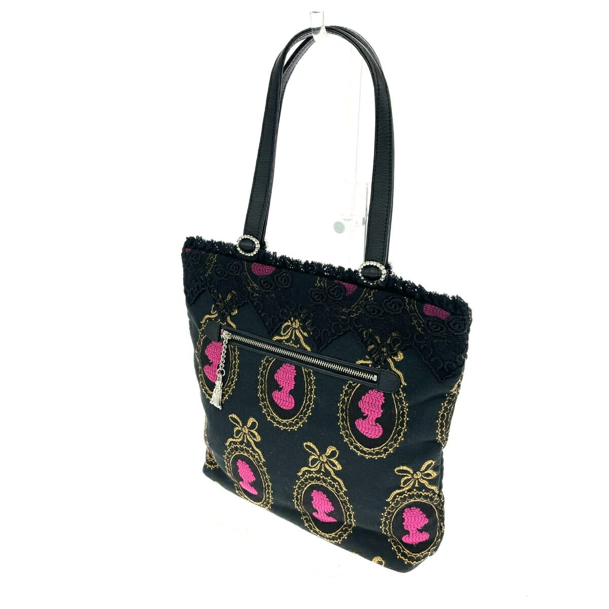 Think Bee Tote Bag, Excellent Condition, Gobelin, Bijou, Black, Ladies 3