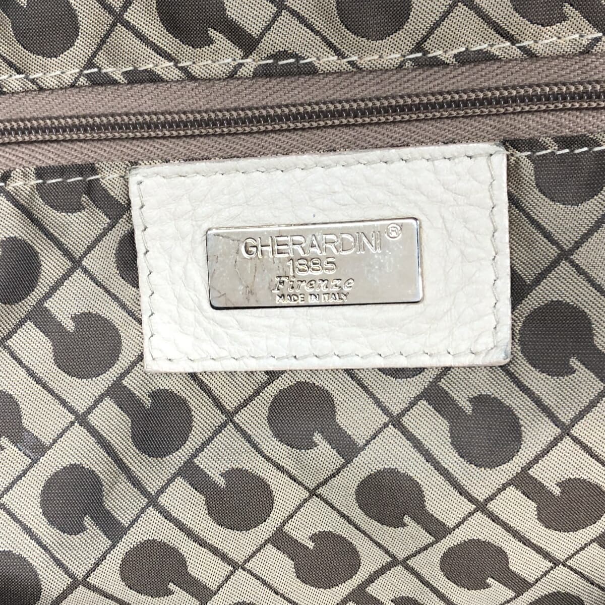 GHERARDINI Shoulder Bag Leather Beige Women's 5