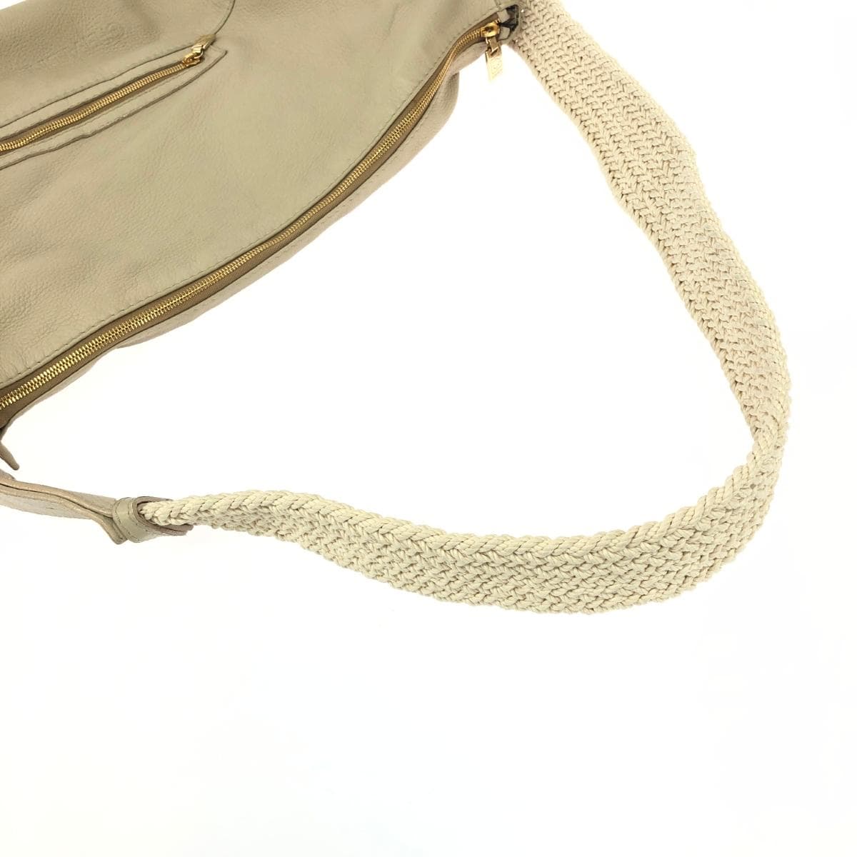 GHERARDINI Shoulder Bag Leather Beige Women's 7