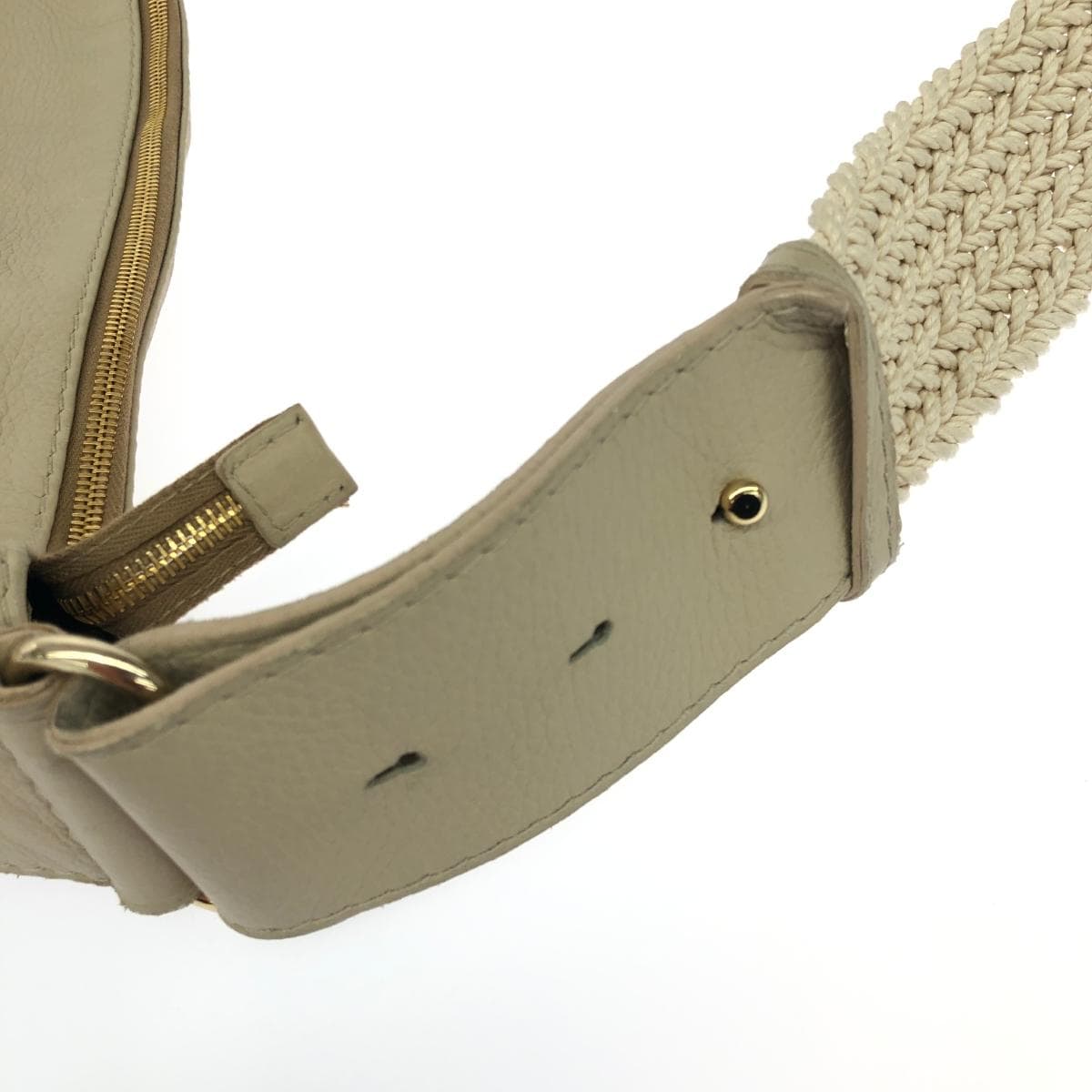 GHERARDINI Shoulder Bag Leather Beige Women's 8