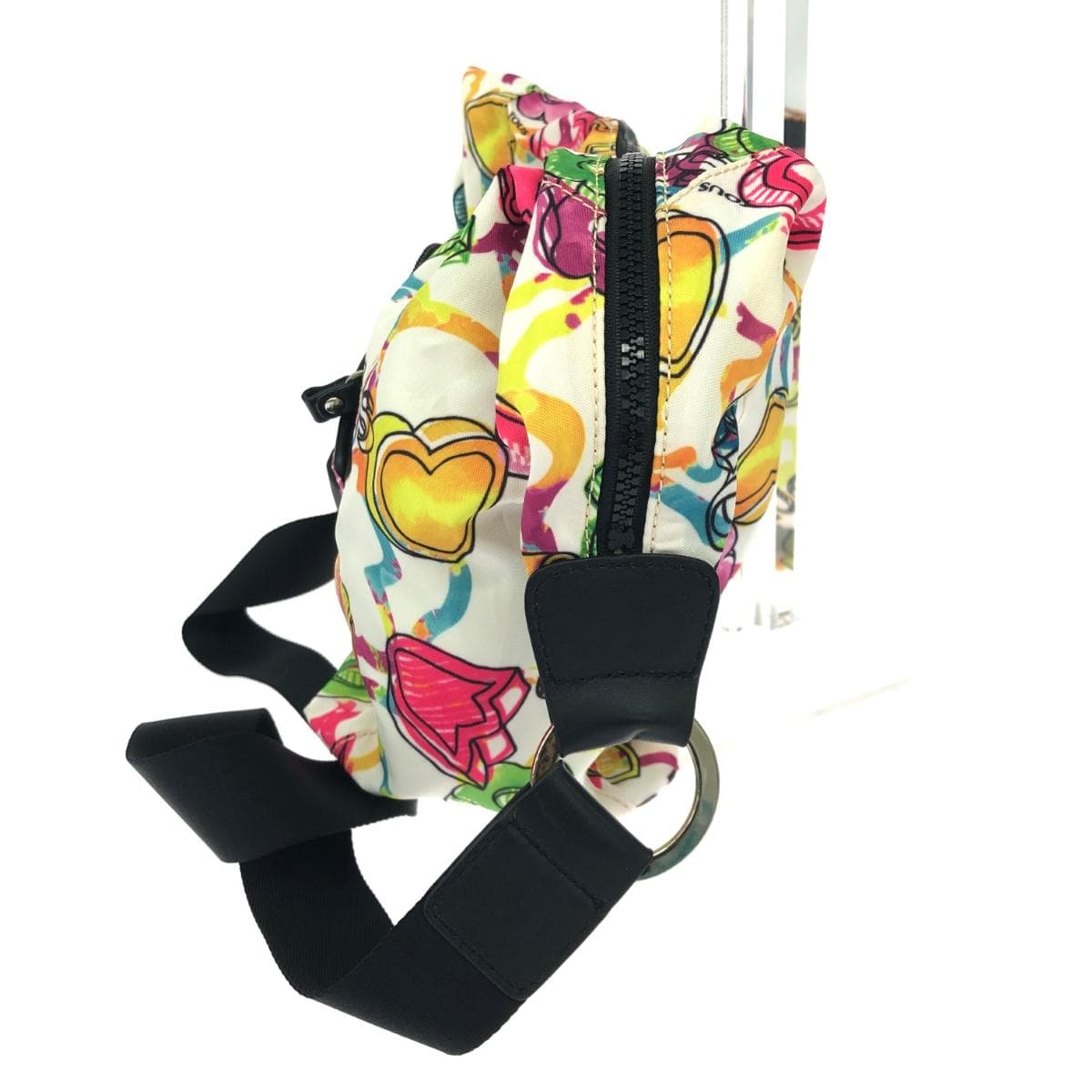 TOUS Shoulder Bag Total Pattern / Bear / Nylon Multi-Color Women's 2