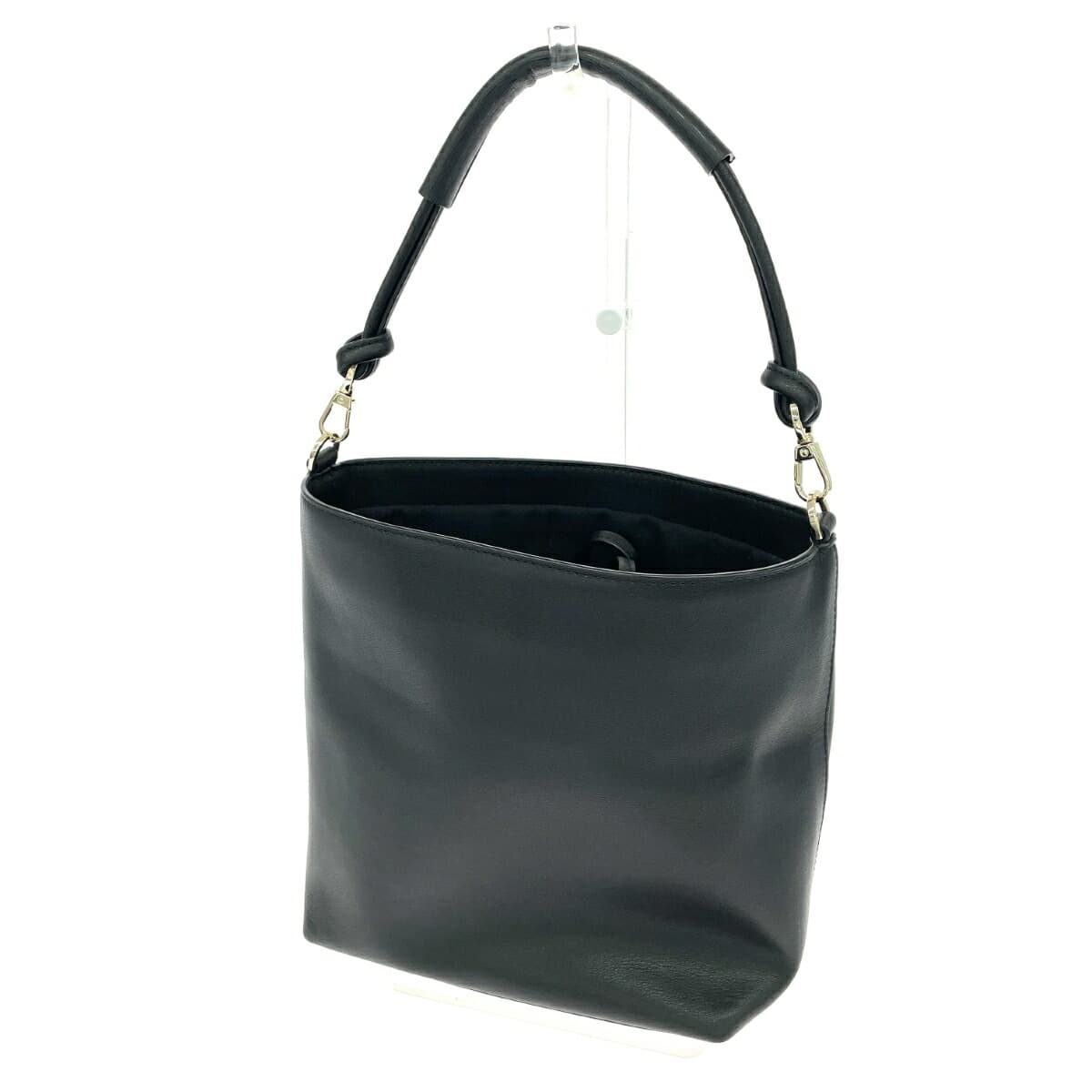 Paul Smith handbag swirl highlight leather black ladies 3