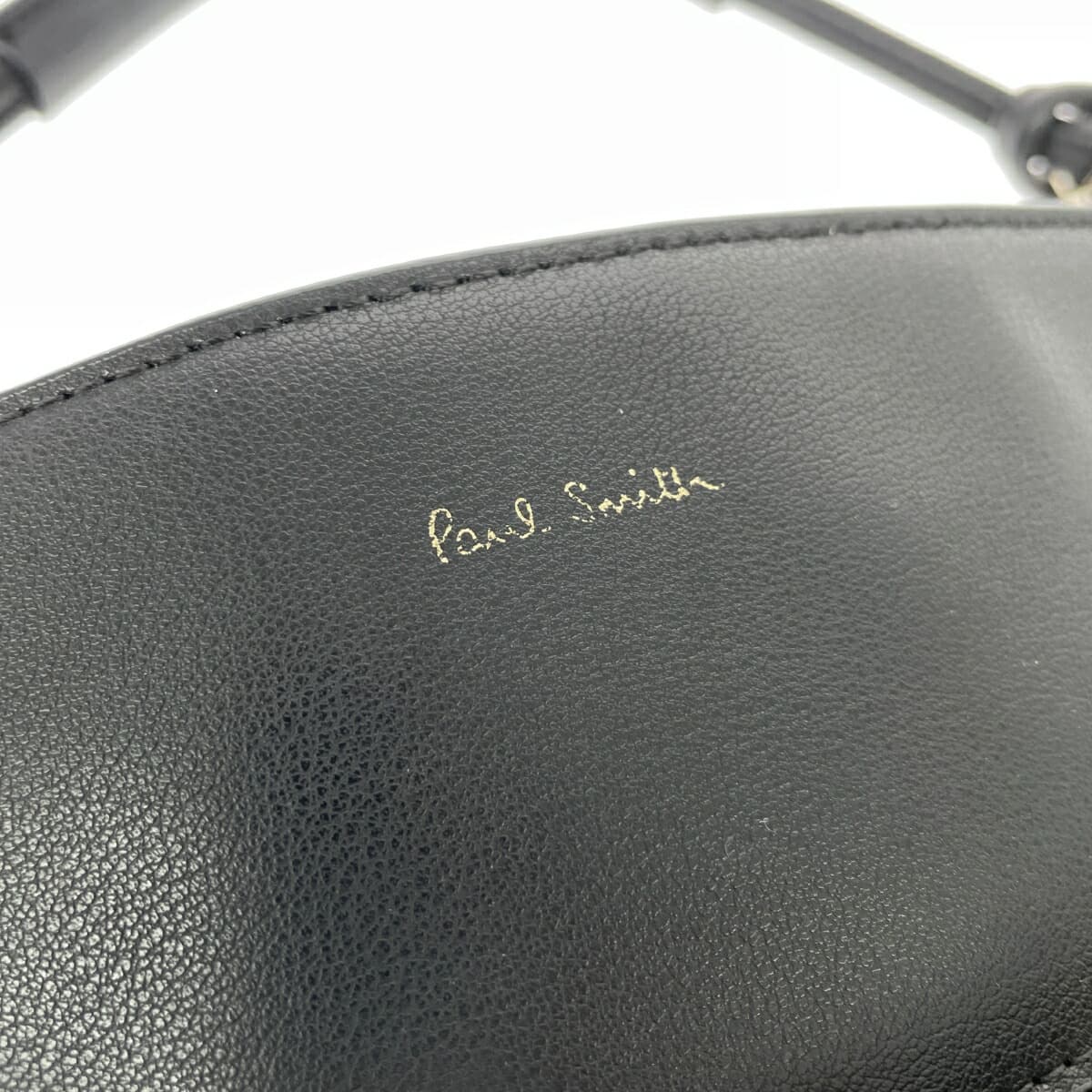 Paul Smith handbag swirl highlight leather black ladies 6