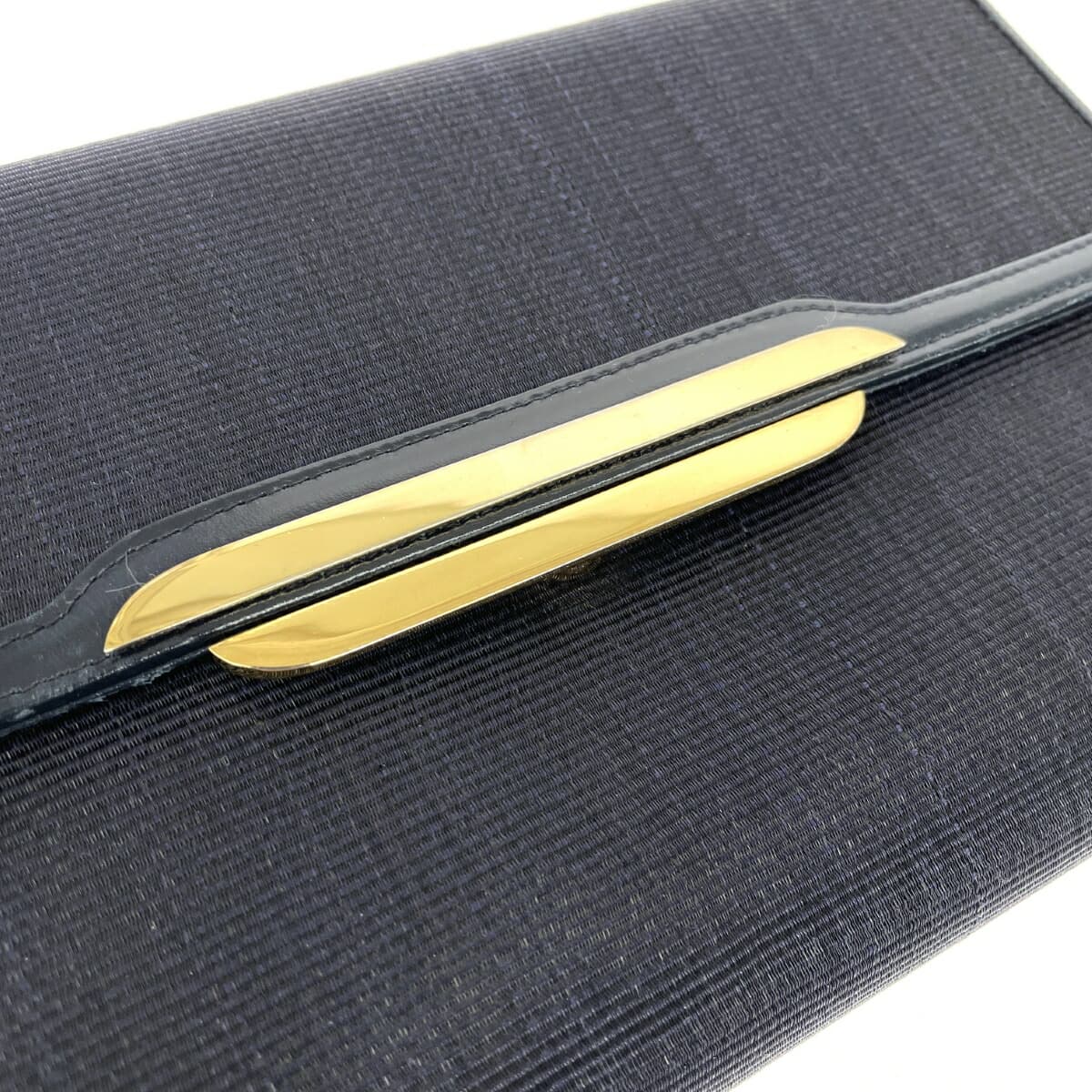 COMTESSE Contes Chain Shoulder Bag Horsehair Navy Ladies 5