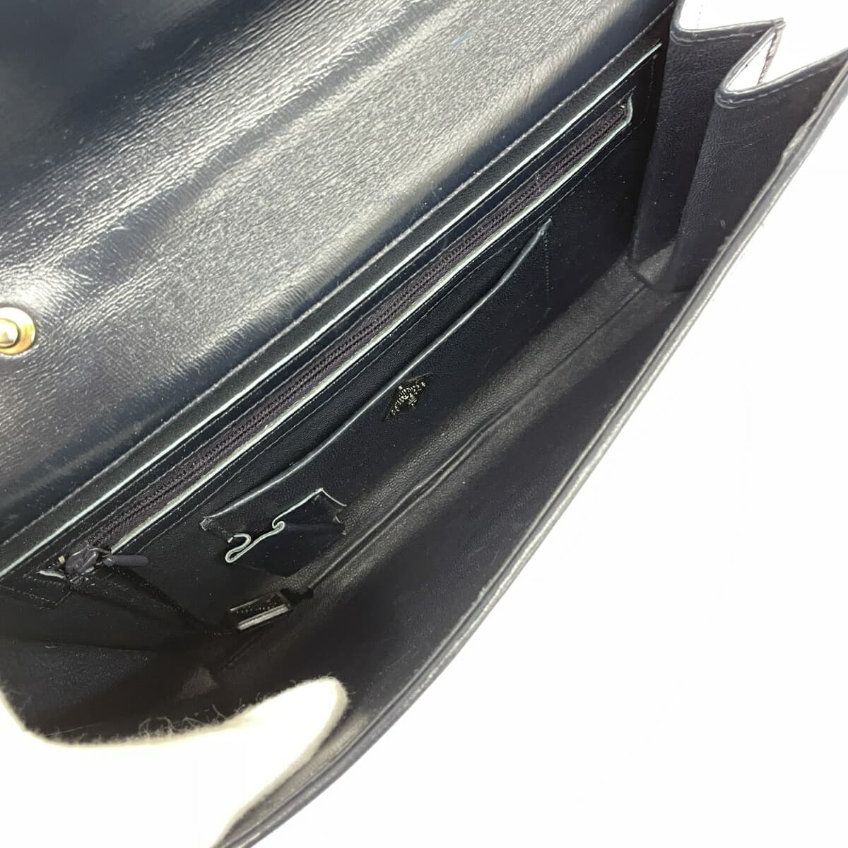 COMTESSE Contes Chain Shoulder Bag Horsehair Navy Ladies 6