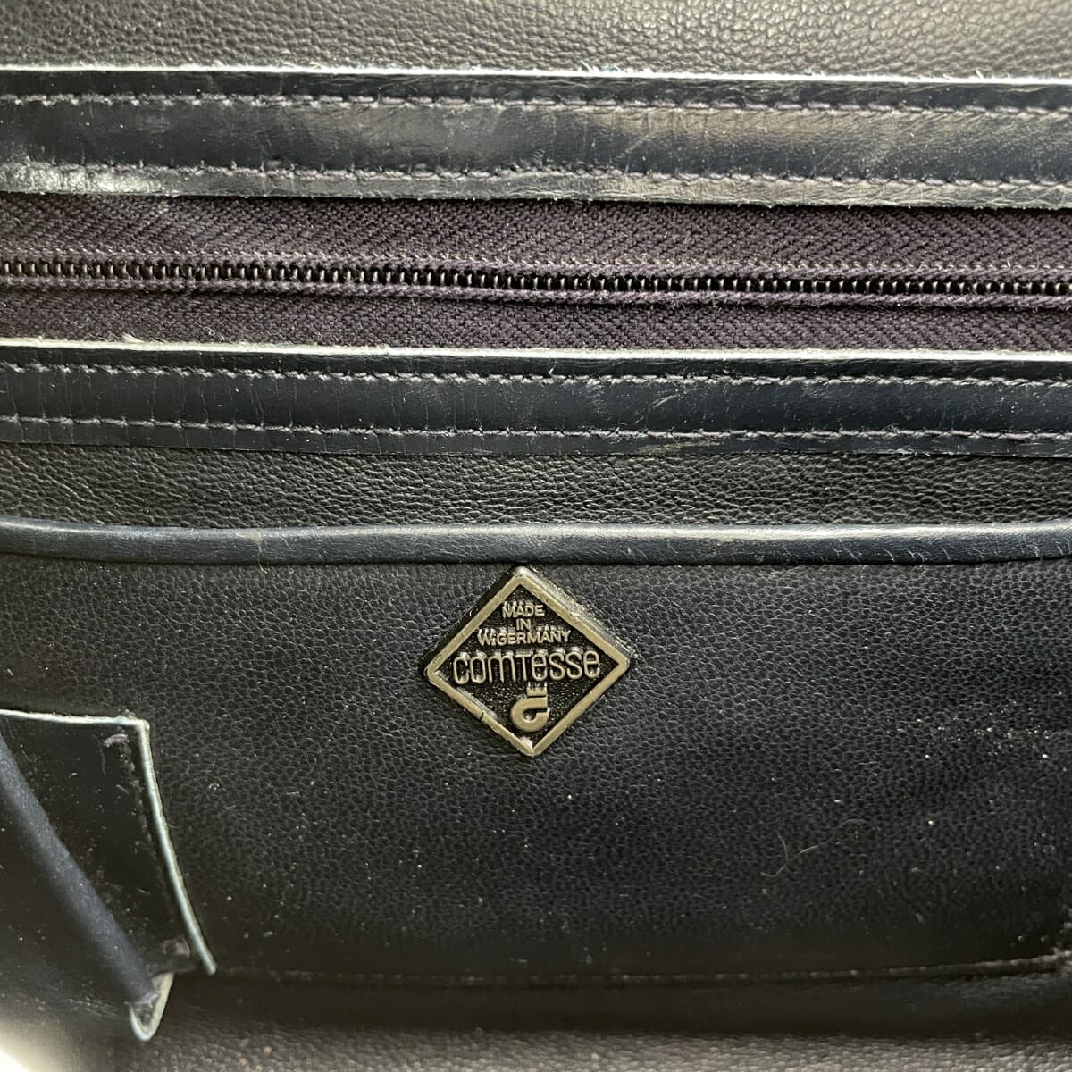 COMTESSE Contes Chain Shoulder Bag Horsehair Navy Ladies 7