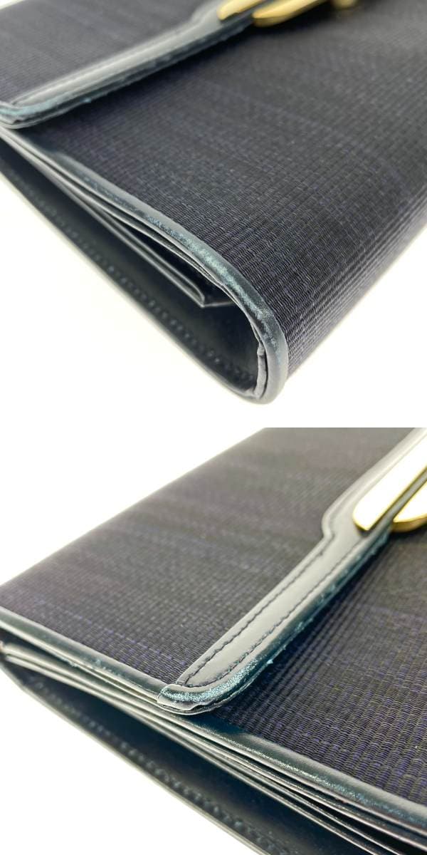 COMTESSE Contes Chain Shoulder Bag Horsehair Navy Ladies 8