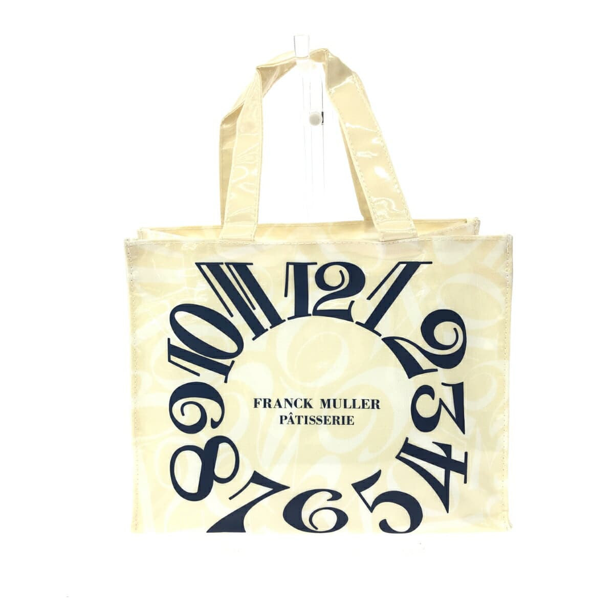 Franck Muller tote bag in excellent condition, limited edition from Ginza SIX, novelty item with dial motif, yellow, unisex