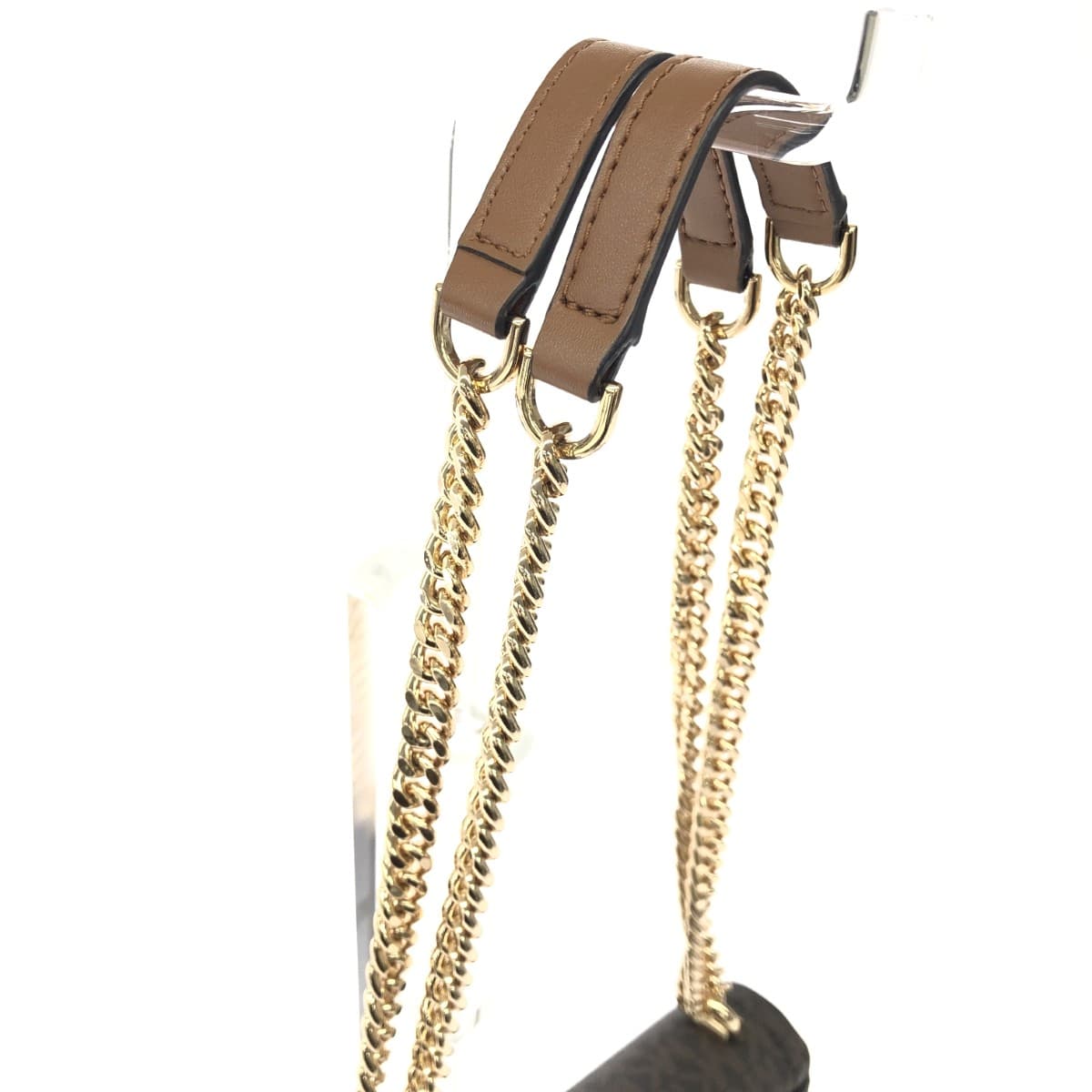 MICHAEL KORS Shoulder Bag Good Condition MK Monogram PVC Brown Women's 4