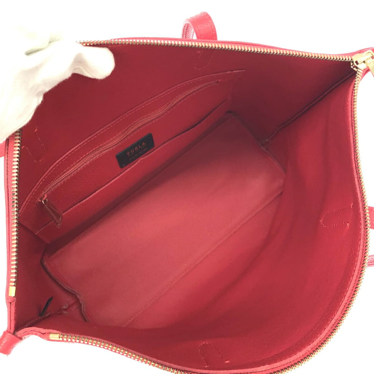 FURLA Furla Luce Good Condition Pebble Leather Fuchsia BAFW14L Red Ladies 7