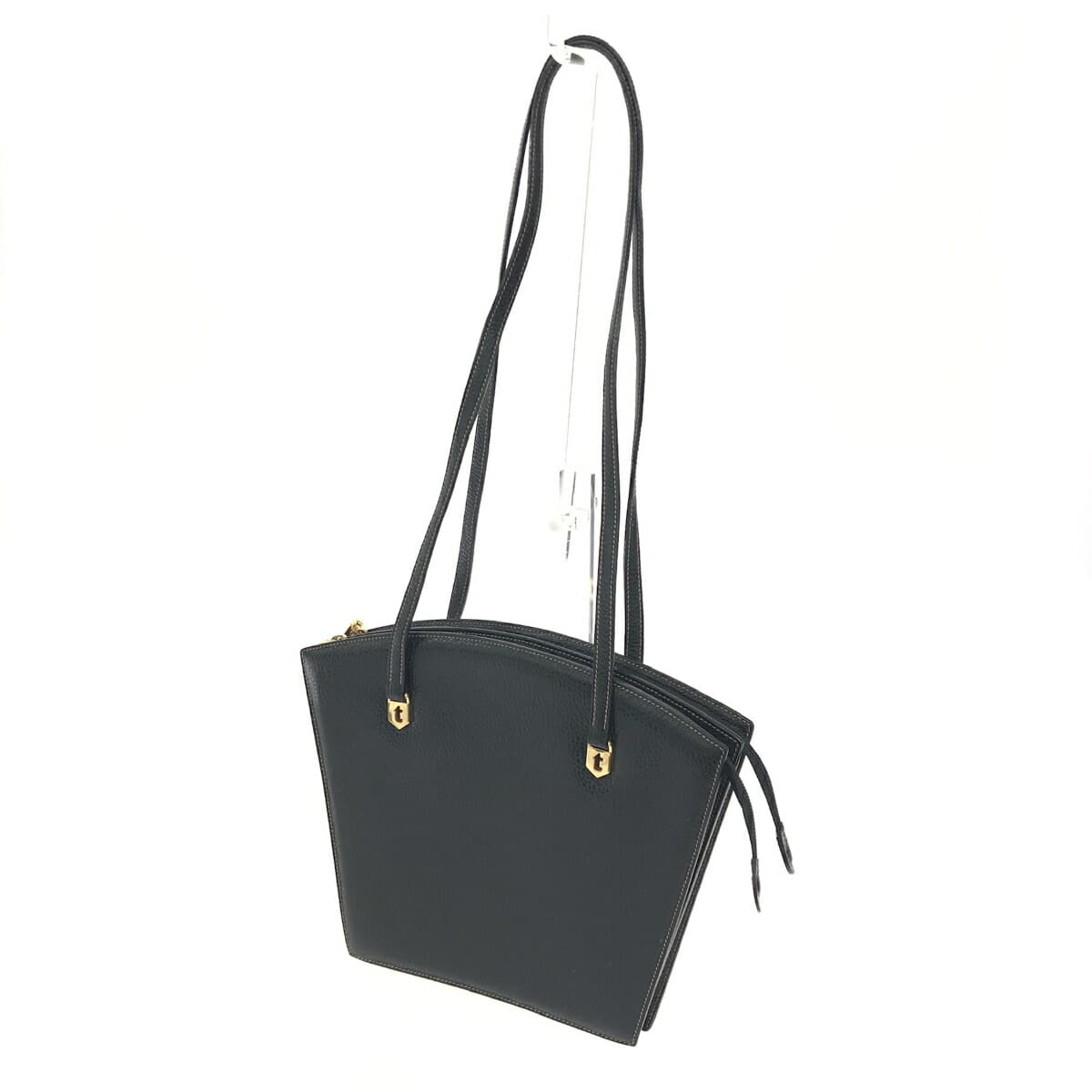 a.testoni Atestoni Shoulder Tote Bag Leather Black Women's 3