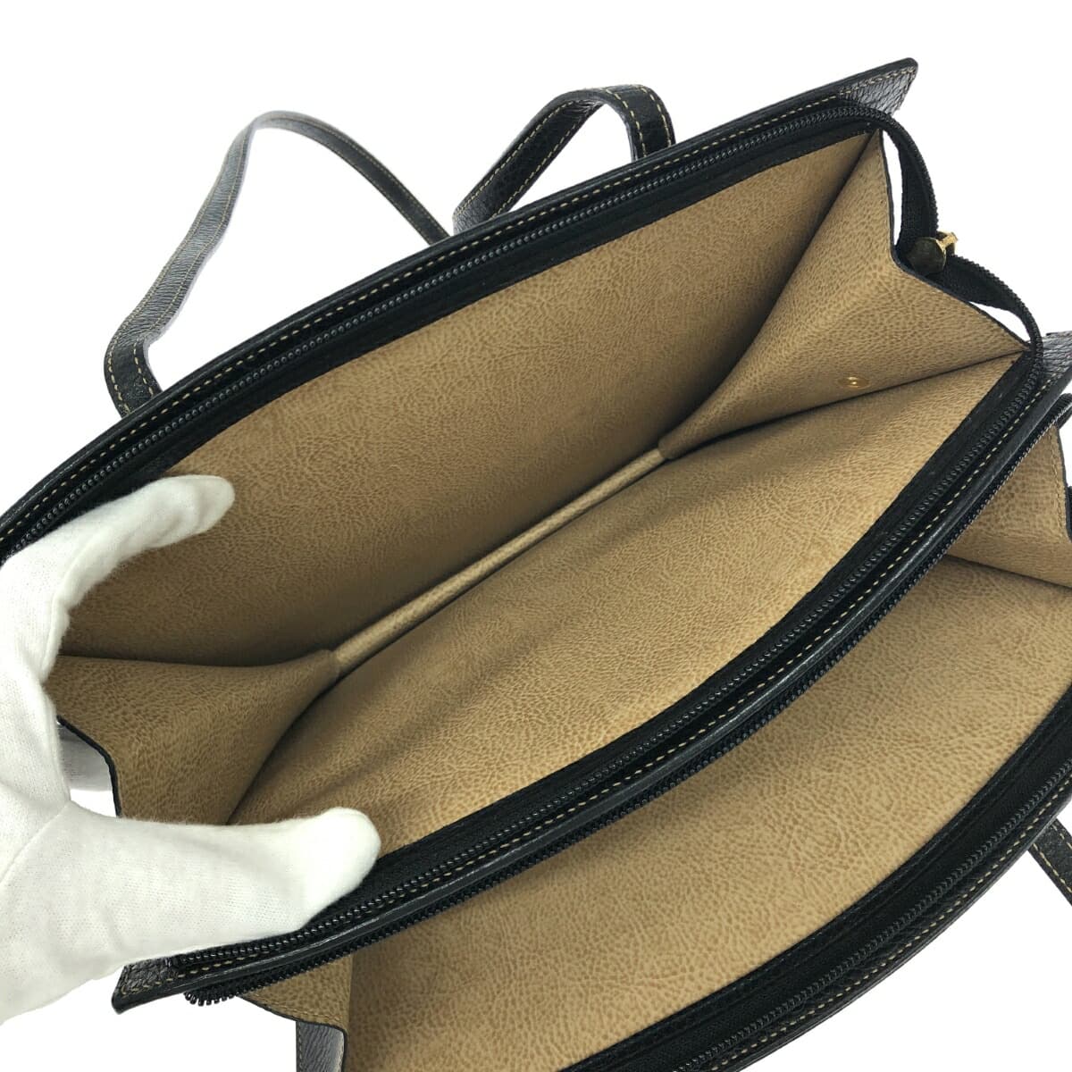 a.testoni Atestoni Shoulder Tote Bag Leather Black Women's 7