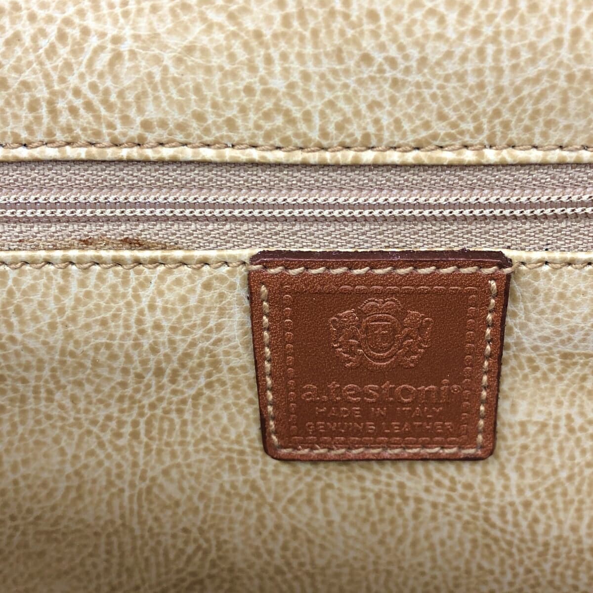 a.testoni Atestoni Shoulder Tote Bag Leather Black Women's 8