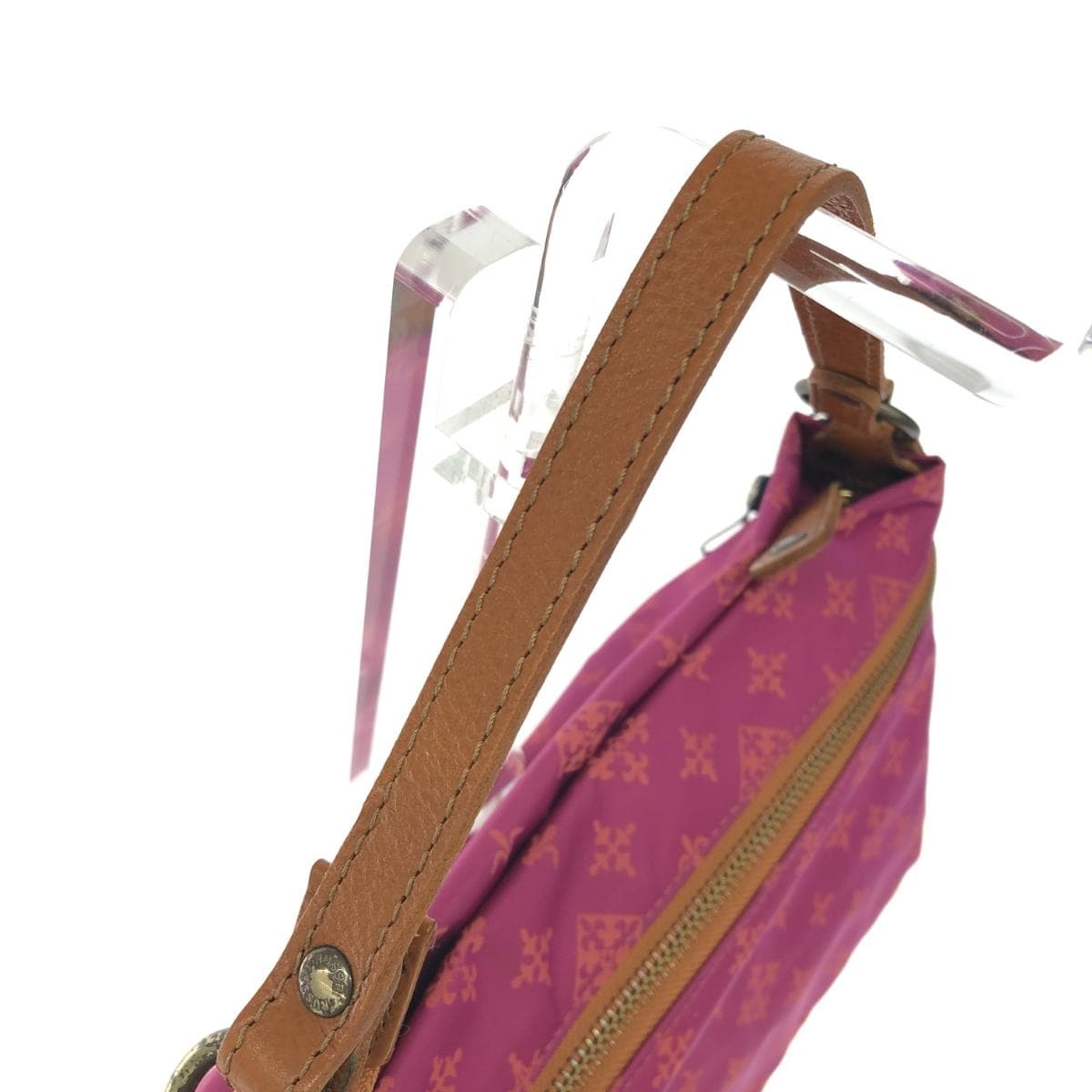 Russet Rassit Handbag Monogram Nylon Pink Ladies 4