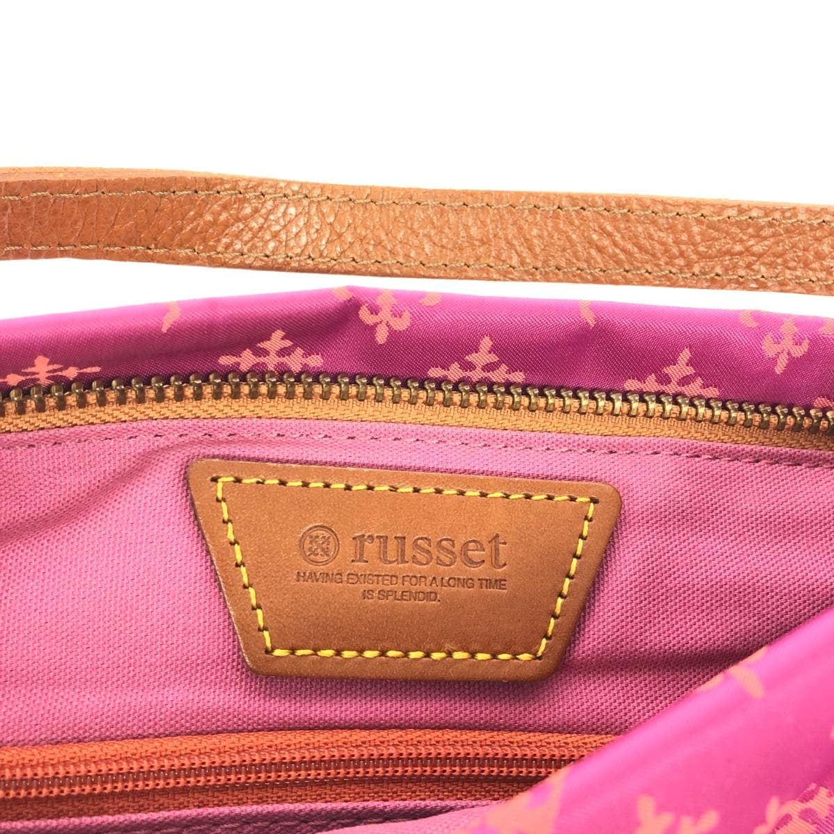 Russet Rassit Handbag Monogram Nylon Pink Ladies 6