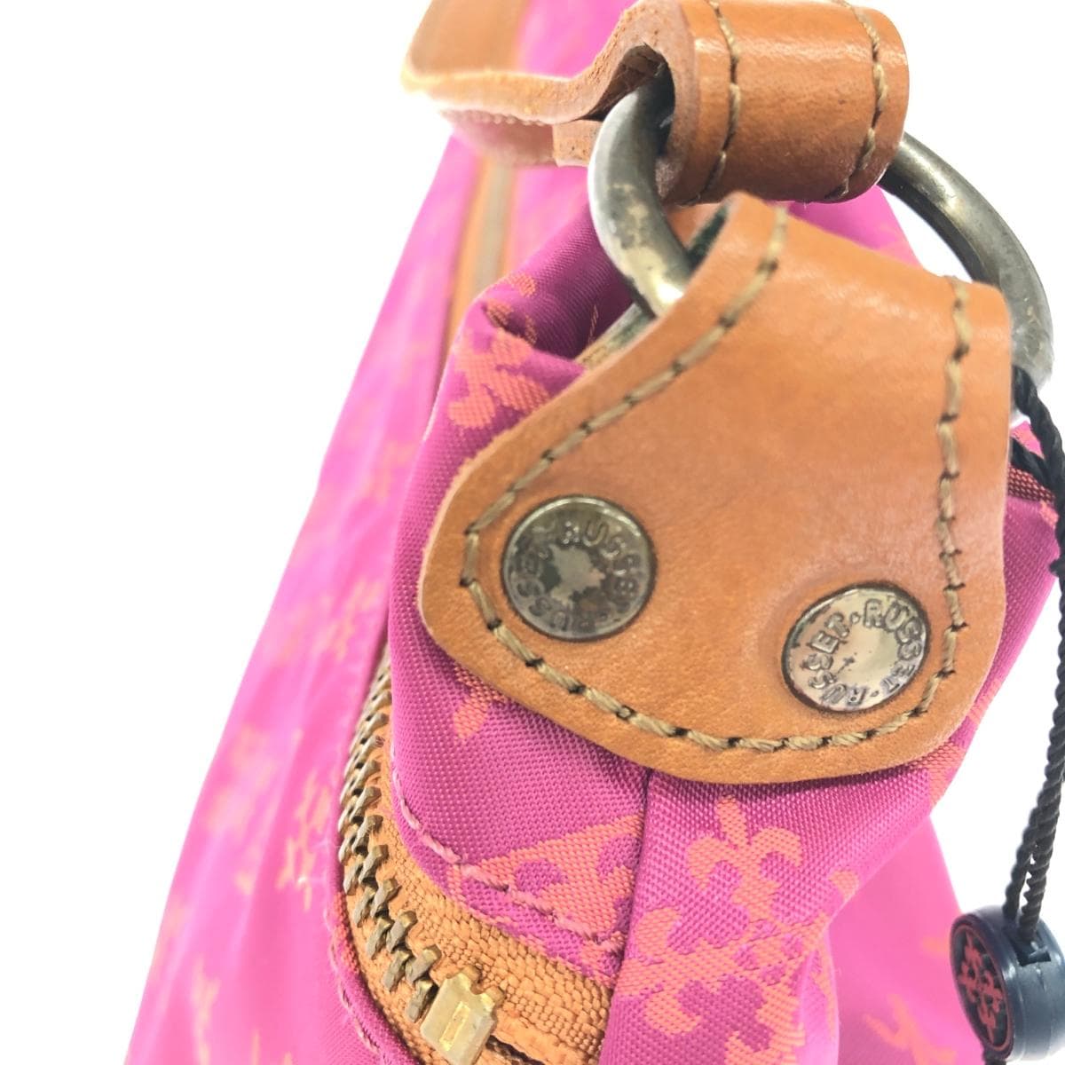 Russet Rassit Handbag Monogram Nylon Pink Ladies 8