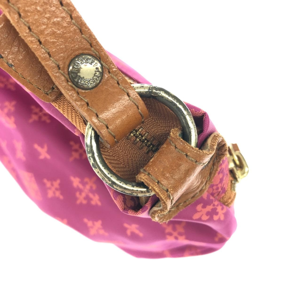 Russet Rassit Handbag Monogram Nylon Pink Ladies 9