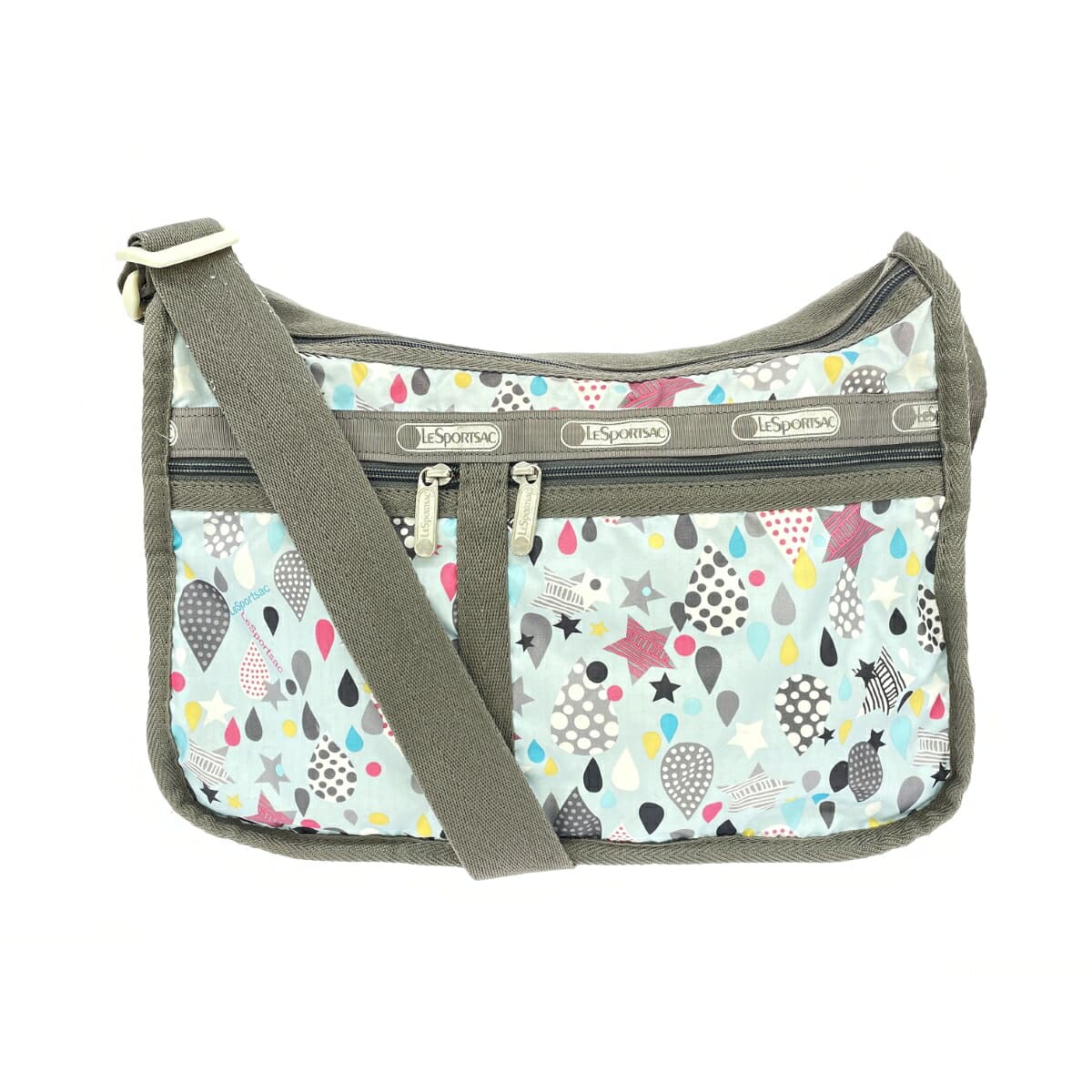 LeSportsac Shoulder Bag Droplet Dot Star Pattern Nylon Light Blue Blue Women's