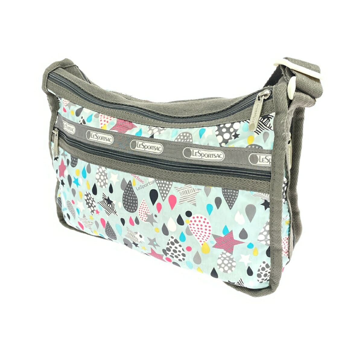LeSportsac Shoulder Bag Droplet Dot Star Pattern Nylon Light Blue Blue Women's 3