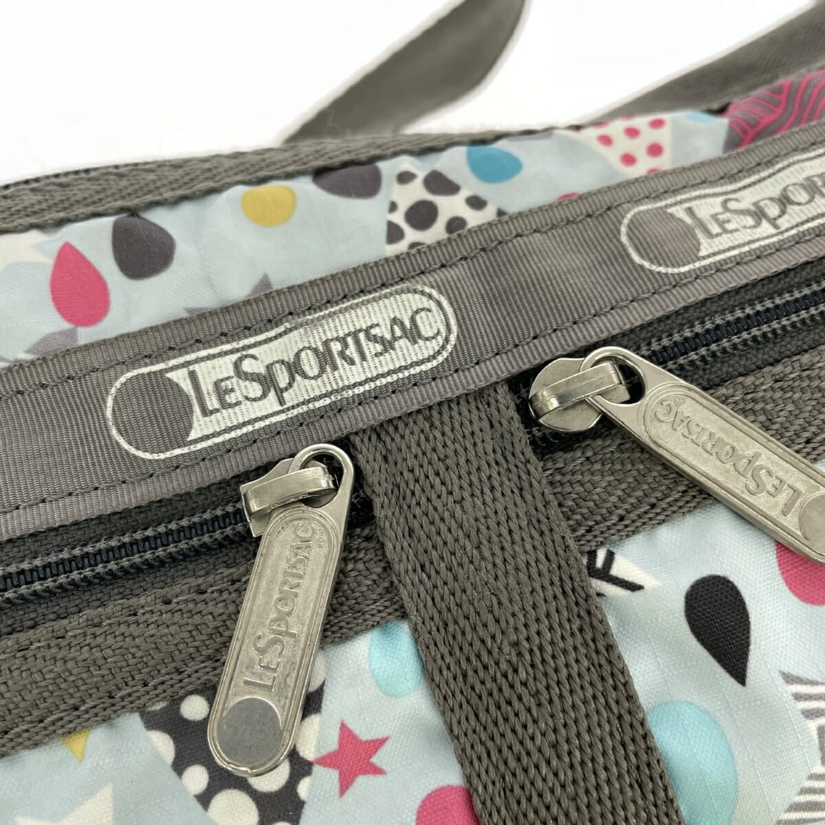 LeSportsac Shoulder Bag Droplet Dot Star Pattern Nylon Light Blue Blue Women's 5