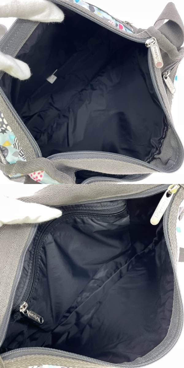 LeSportsac Shoulder Bag Droplet Dot Star Pattern Nylon Light Blue Blue Women's 6