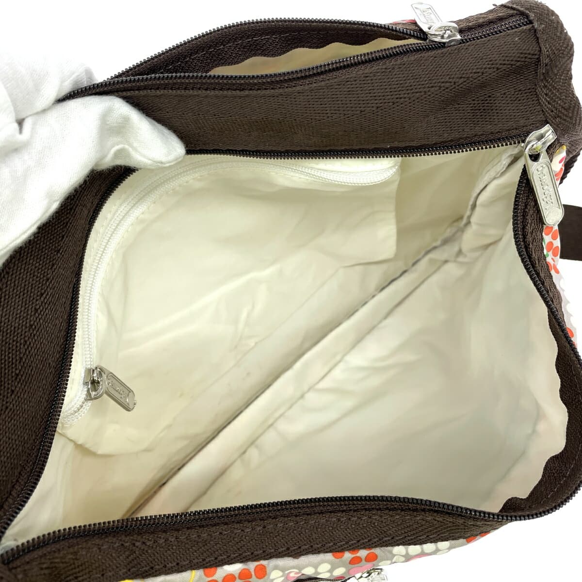 LeSportsac Shoulder Bag Heart Dot Logo Nylon Brown Ladies 6