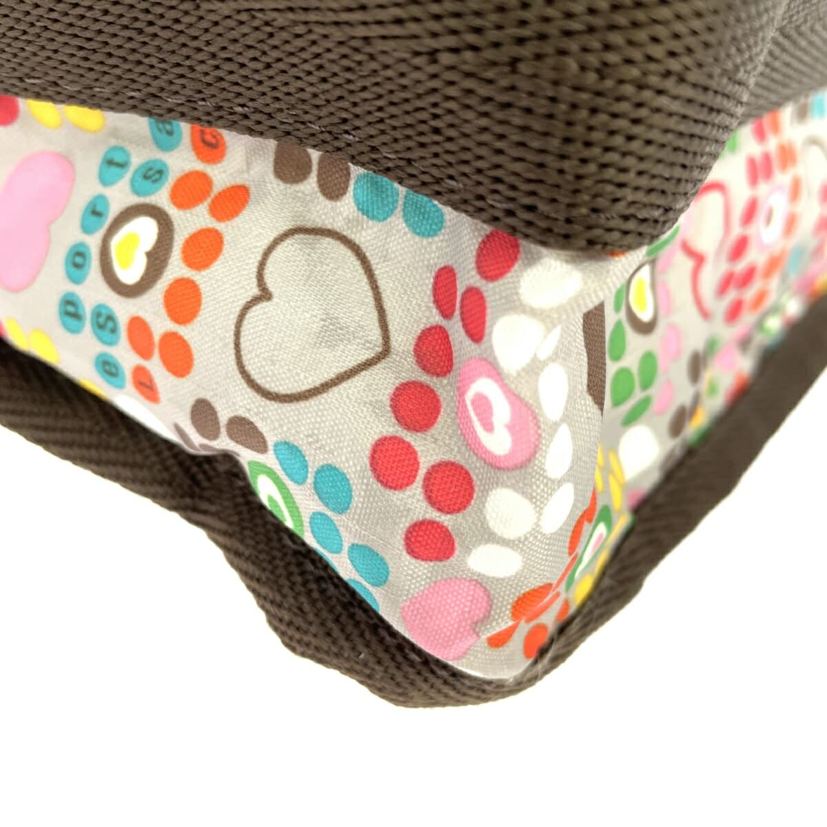 LeSportsac Shoulder Bag Heart Dot Logo Nylon Brown Ladies 7