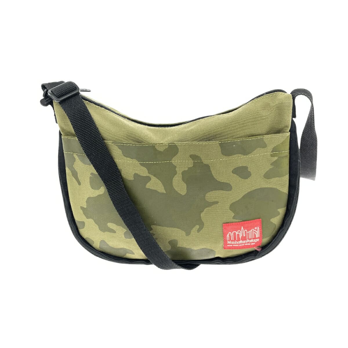 Manhattan Portage Circle Shoulder Bag Camouflage Cordura Nylon Olive Khaki Unisex