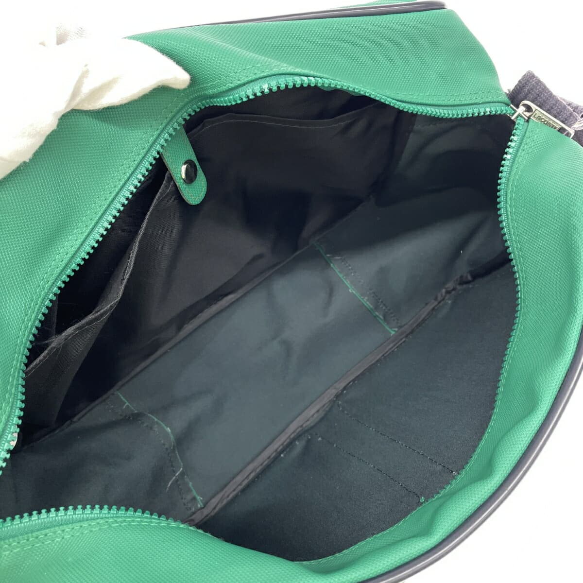 LACOSTE Messenger Bag Crocodile Logo PVC Vintage Green Unisex 6