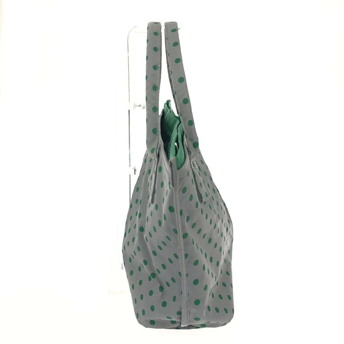 agnes b. Agnes B. Tote Bag b Logo Dot Pattern Nylon Gray Women's 2