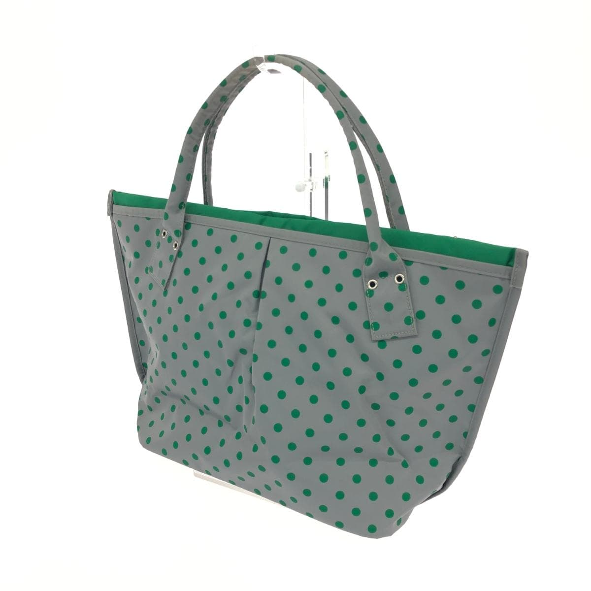 agnes b. Agnes B. Tote Bag b Logo Dot Pattern Nylon Gray Women's 3