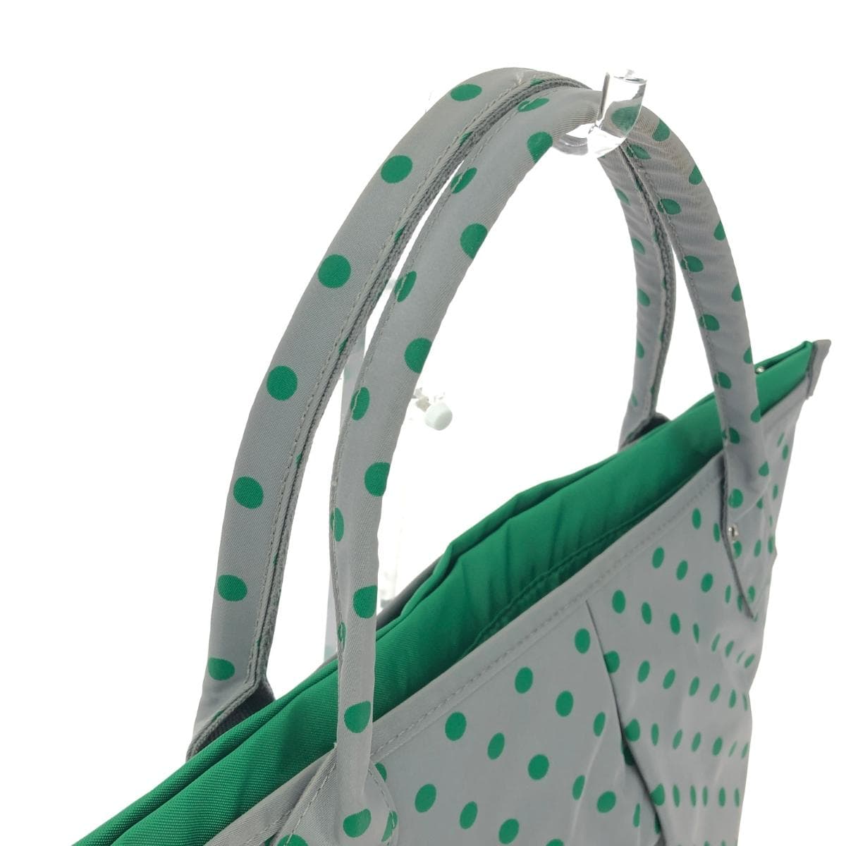 agnes b. Agnes B. Tote Bag b Logo Dot Pattern Nylon Gray Women's 4