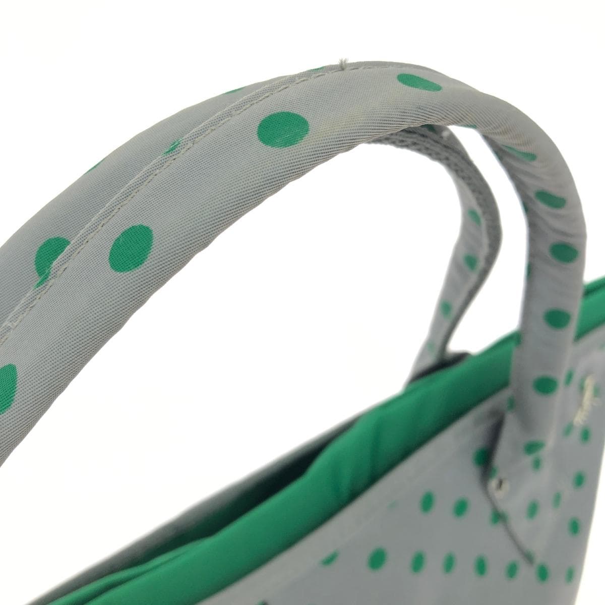 agnes b. Agnes B. Tote Bag b Logo Dot Pattern Nylon Gray Women's 8