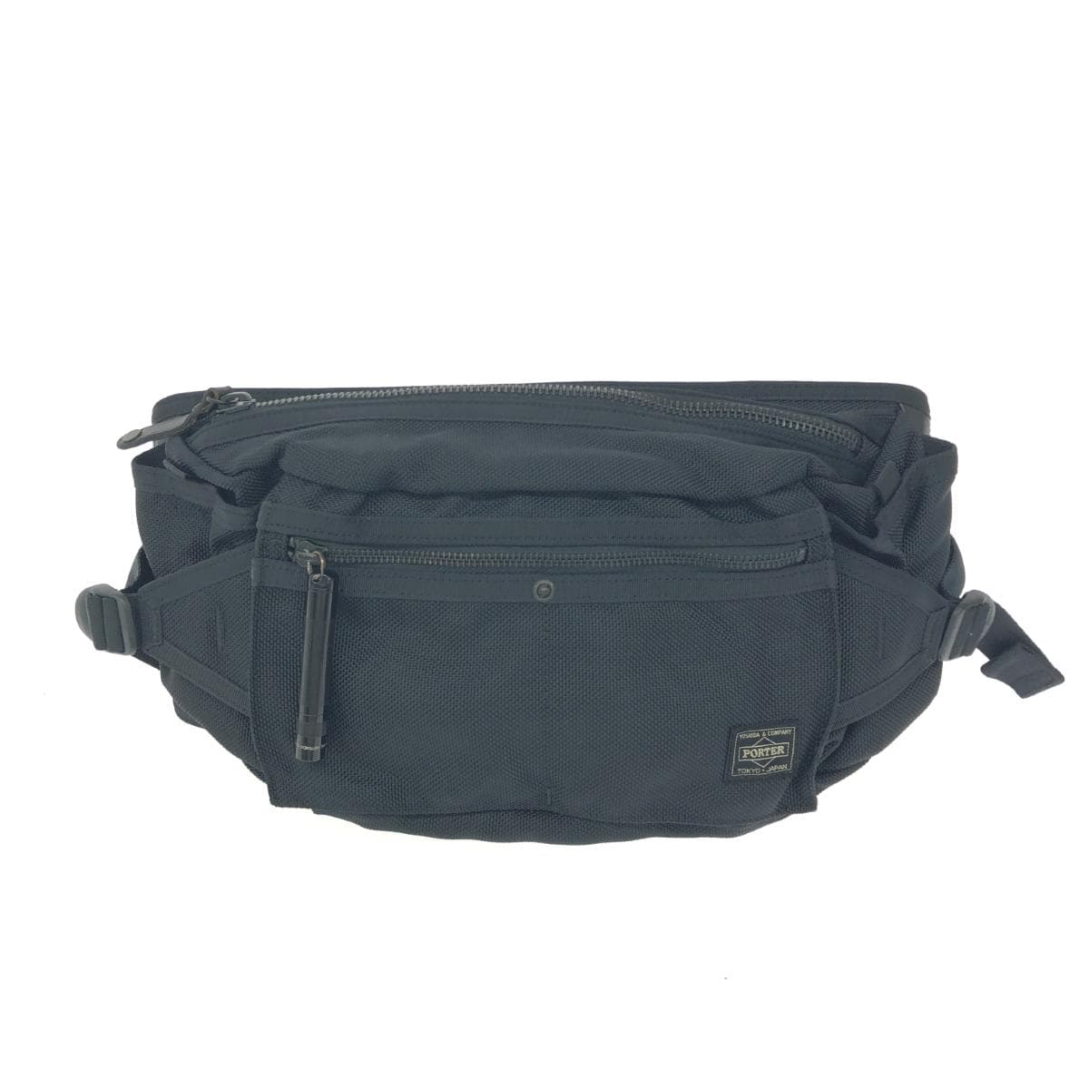 PORTER Waist Bag L Size Heat Ballistic Nylon 703-0697 Black Unisex