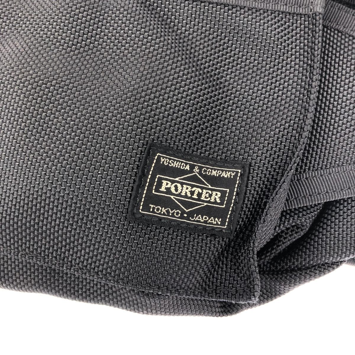 PORTER Waist Bag L Size Heat Ballistic Nylon 703-0697 Black Unisex 4