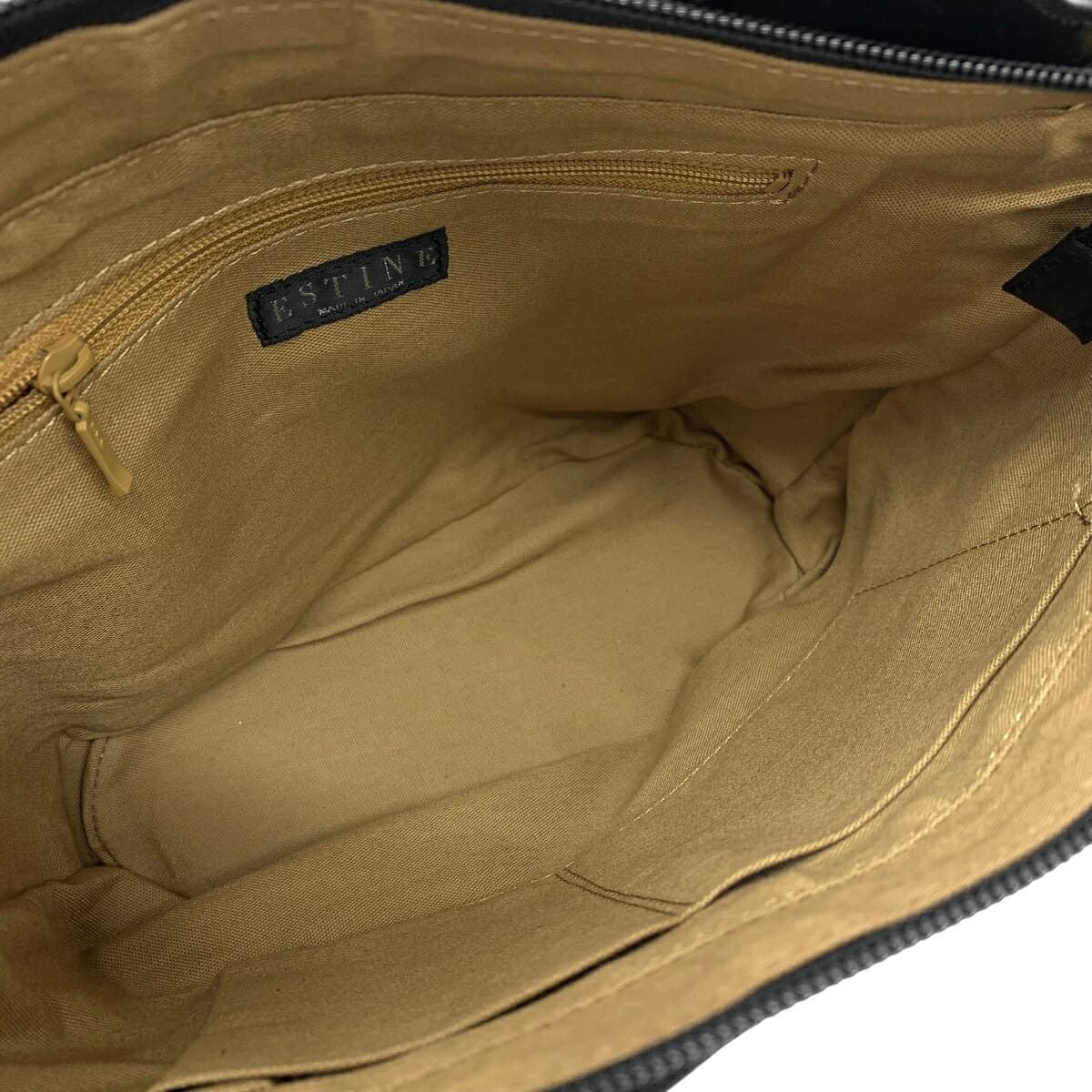 ESTINE Handbag Leather Black Women's 5