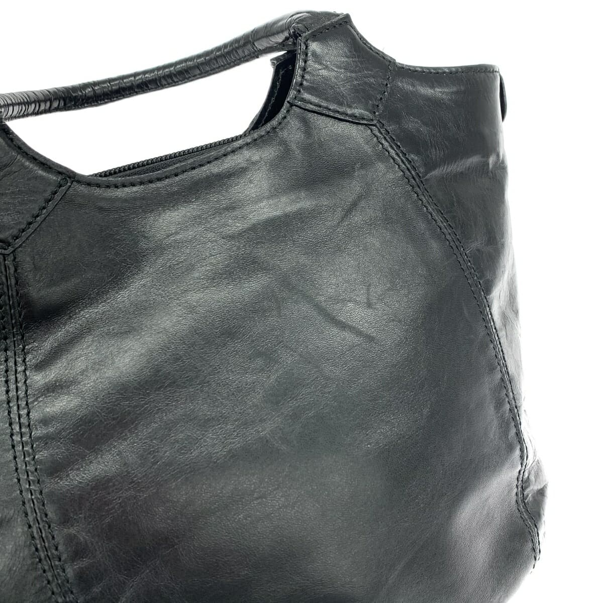 ESTINE Handbag Leather Black Women's 8