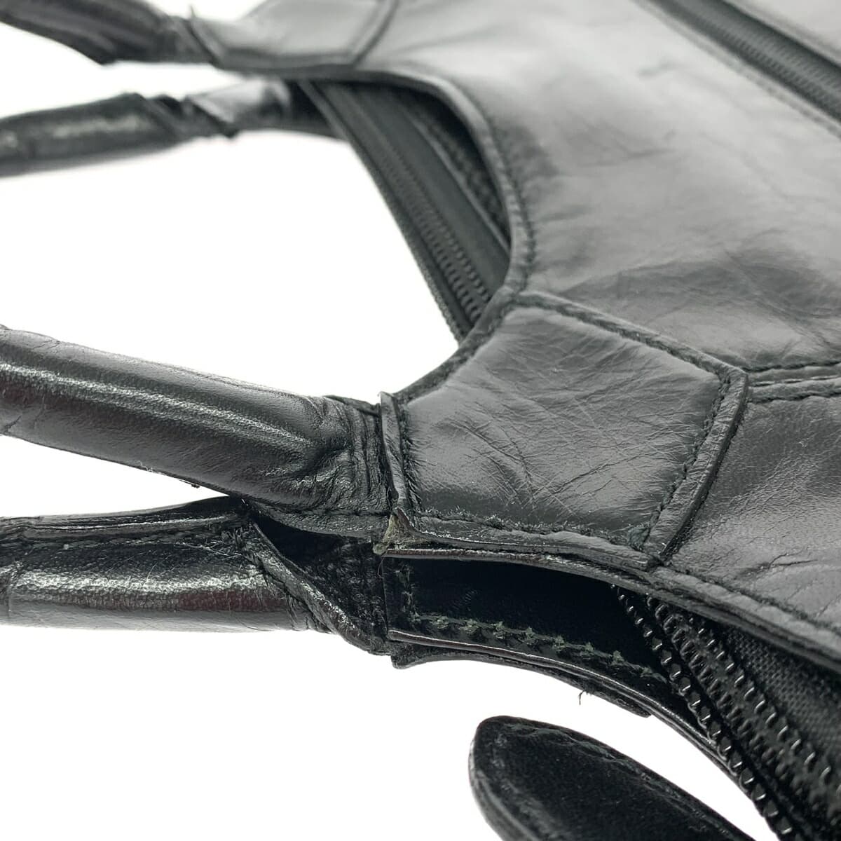 ESTINE Handbag Leather Black Women's 9