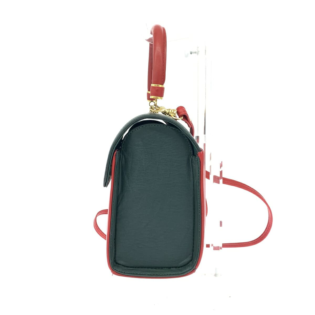 SANDNI Sandoni Sandoni/2WAY Handbag Studs/Leather Red/Green Ladies 2