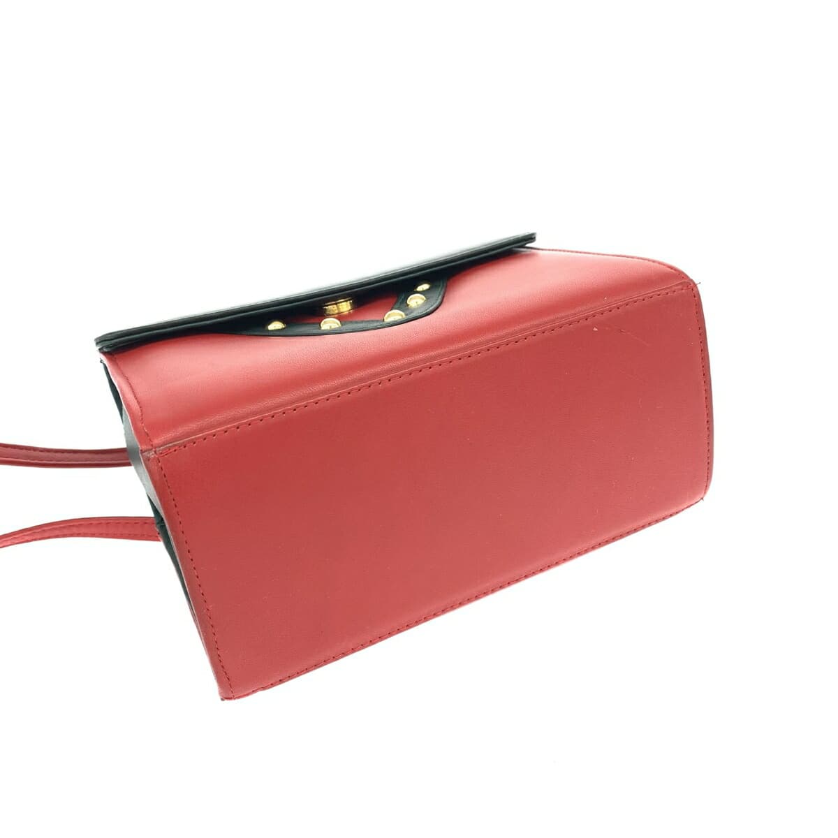 SANDNI Sandoni Sandoni/2WAY Handbag Studs/Leather Red/Green Ladies 4