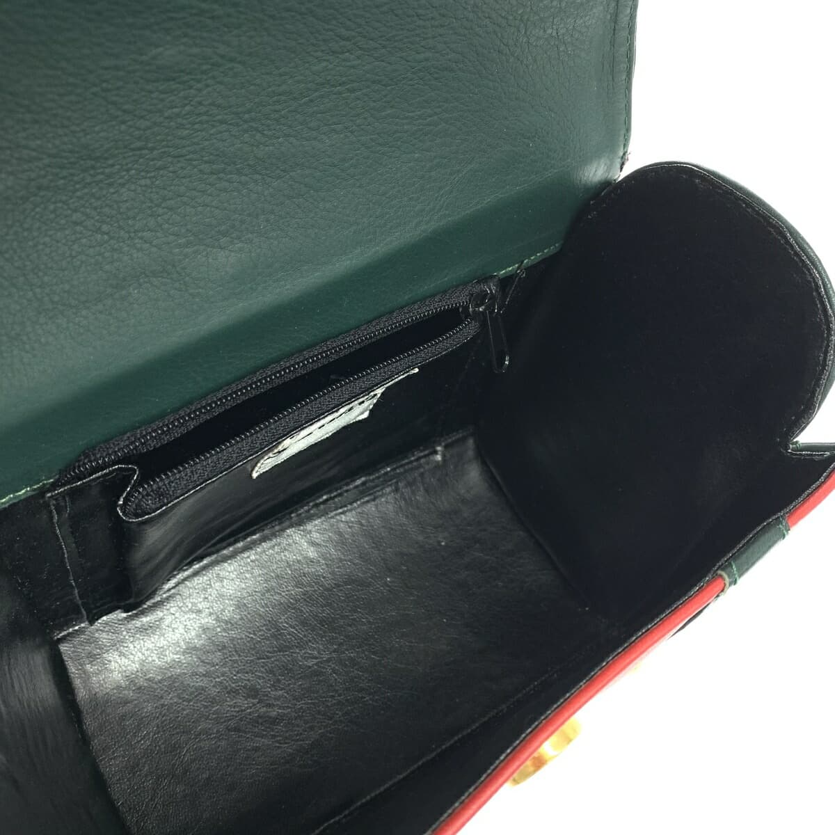 SANDNI Sandoni Sandoni/2WAY Handbag Studs/Leather Red/Green Ladies 6