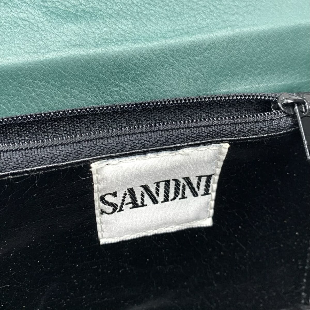 SANDNI Sandoni Sandoni/2WAY Handbag Studs/Leather Red/Green Ladies 7